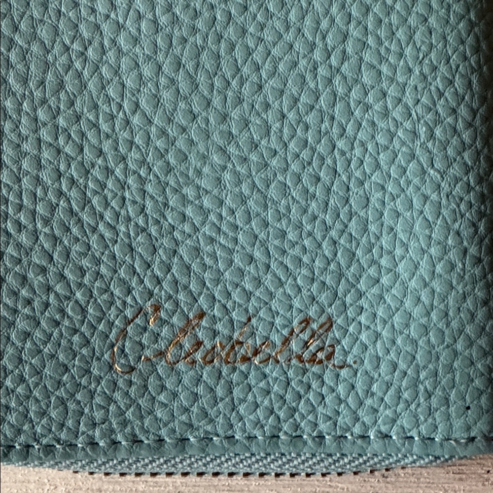 Cleobella Mexicana Teal Cutout Zipper Wallet with Tassel - Picture 3 of 4